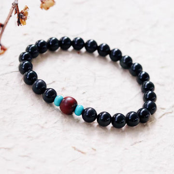 Black Stone Natural Obsidian Bracelet