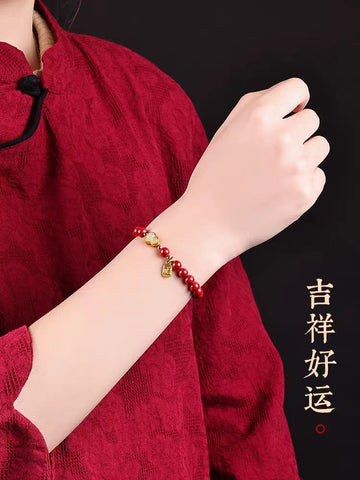 Zhu Sha Fu Pai Hand Chain Gourd Bracelet Female Couple