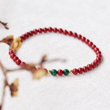Premium pure cinnabar bead pure cinnabar bracelet for women
