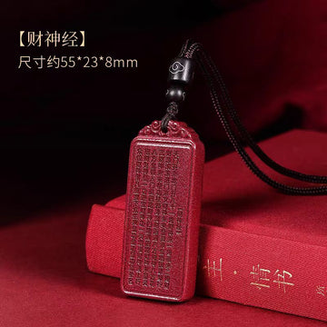 Zhu Sha Wu Shi Pai Pendant Men's and Women's Safety Talisman