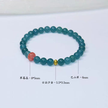 Charon Natural Blue Water Jade Bracelet for Women