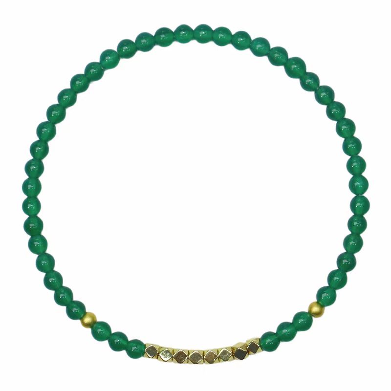 Charon Natural Green Agate Bracelet for Women