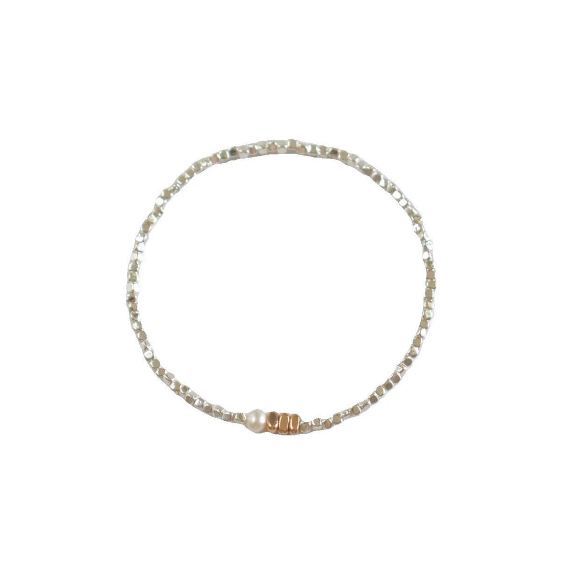 [Floating Light Leaping Gold] Silver Bracelet Women's Black Gallstones Silver Plated