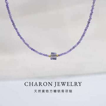 Charon Natural Zircon Necklace for Women