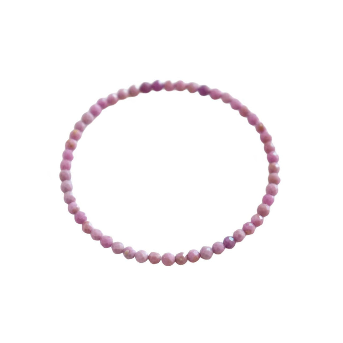 3mm Natural Purple Cloud Mother Amethyst Bracelet