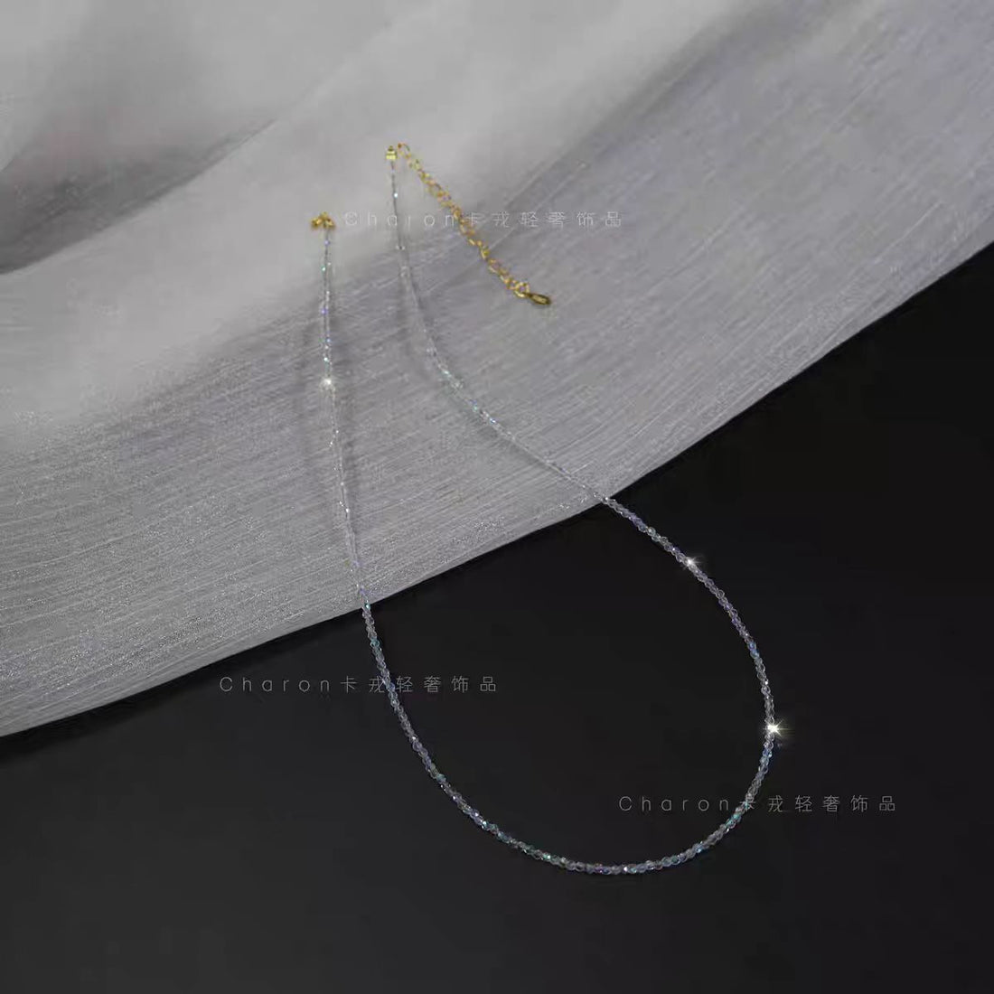 Sparkling Ultra Fine 2mm Shijia Crystal Necklace for Women