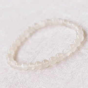 Natural white moonstone bracelet with ancient style