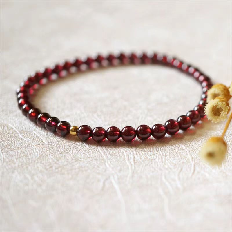 Real Garnet Red Garnet Bracelet for Best Friend's Birthday Gift for Girls