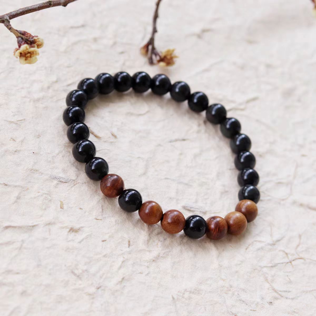 Natural Obsidian Bracelet for Men, Obsidian Bracelet for Women