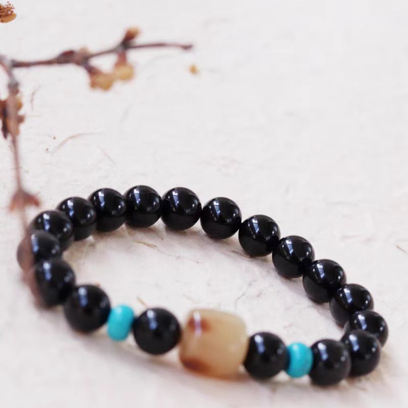 Natural Obsidian Bracelet for Men and Women