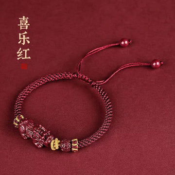 Cinnabar Pixiu Bracelet for Men, Year of Birth