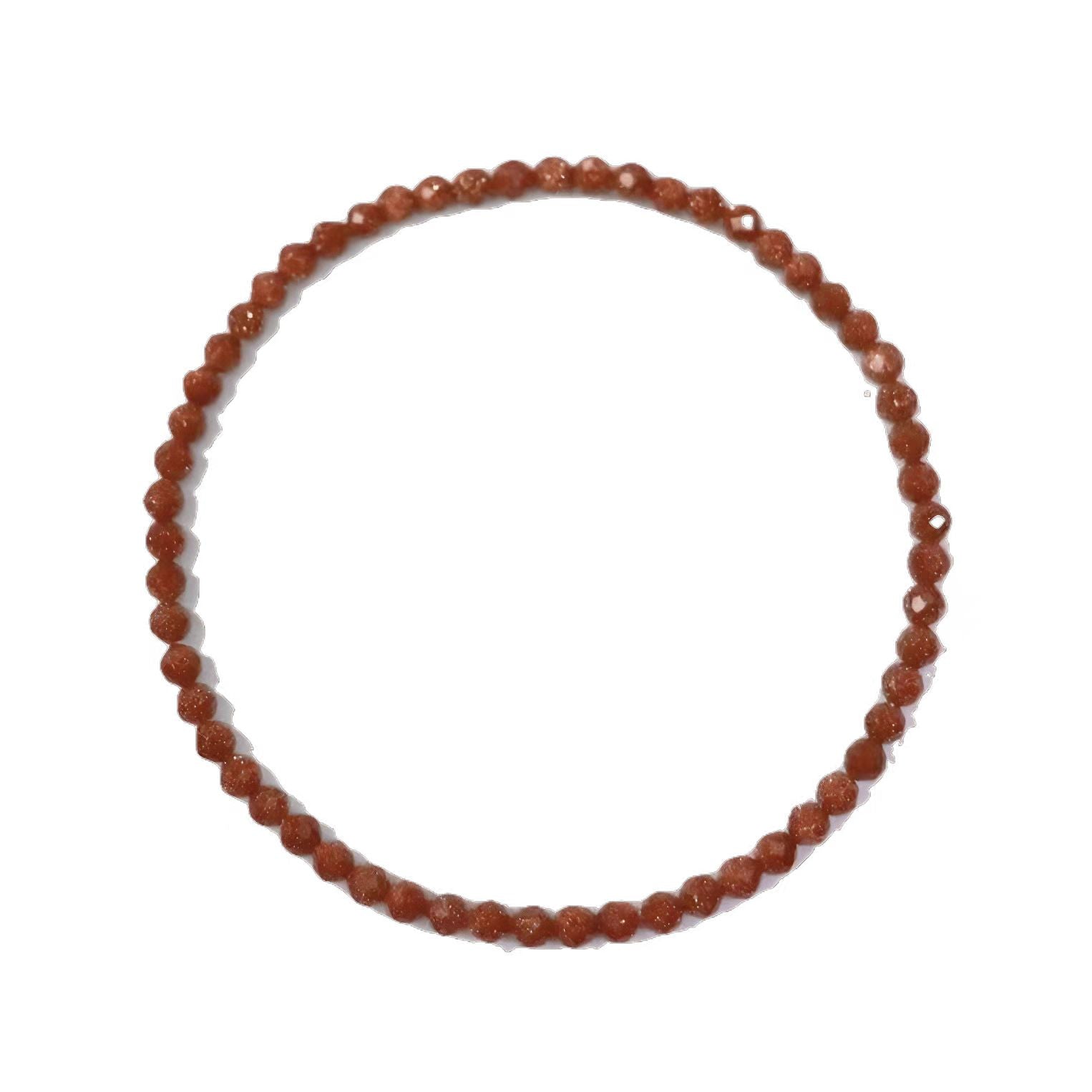 Natural Wealth Attraction Jinsha Stone Bracelet 3mm Extremely Fine