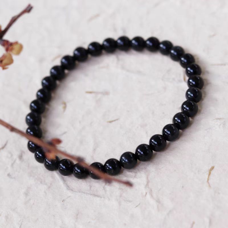 Rainbow Eye Obsidian Bracelet, Men's Natural Obsidian Bracelet, Women's Singles Circle Jewelry, niche design