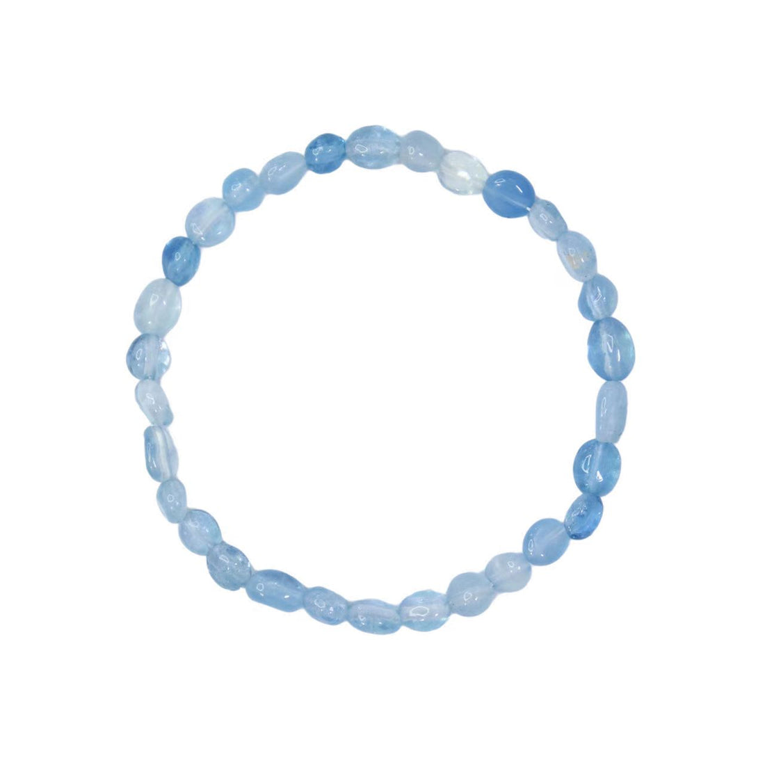 Natural Shape Sea Blue Treasure Original Stone Mineral Bracelet
