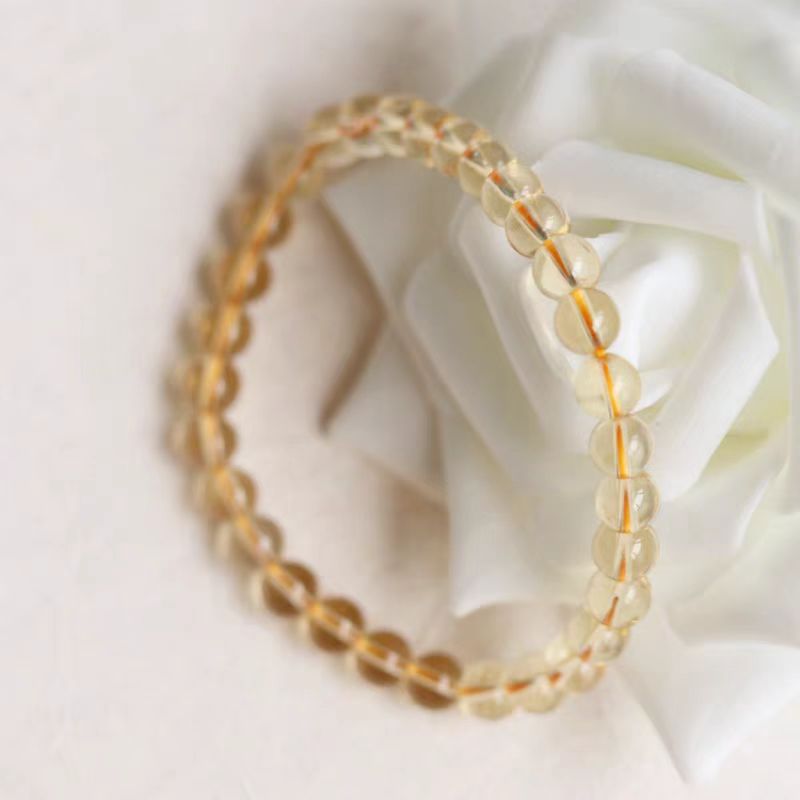 Brazil Natural Fortune Yellow Crystal Ultra Fine Bracelet