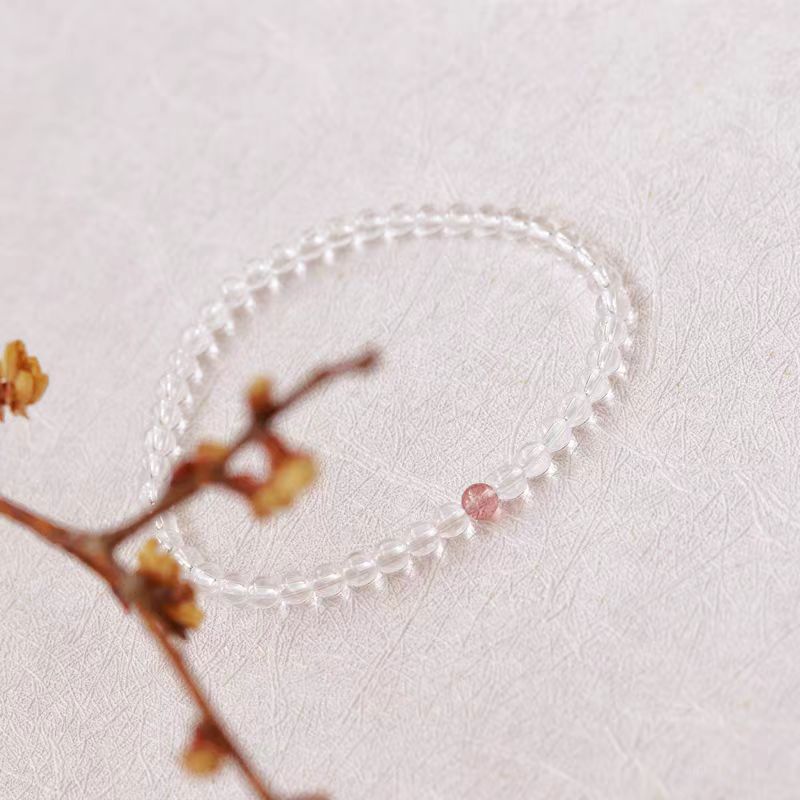 Natural white crystal bracelet transport bracelet for women