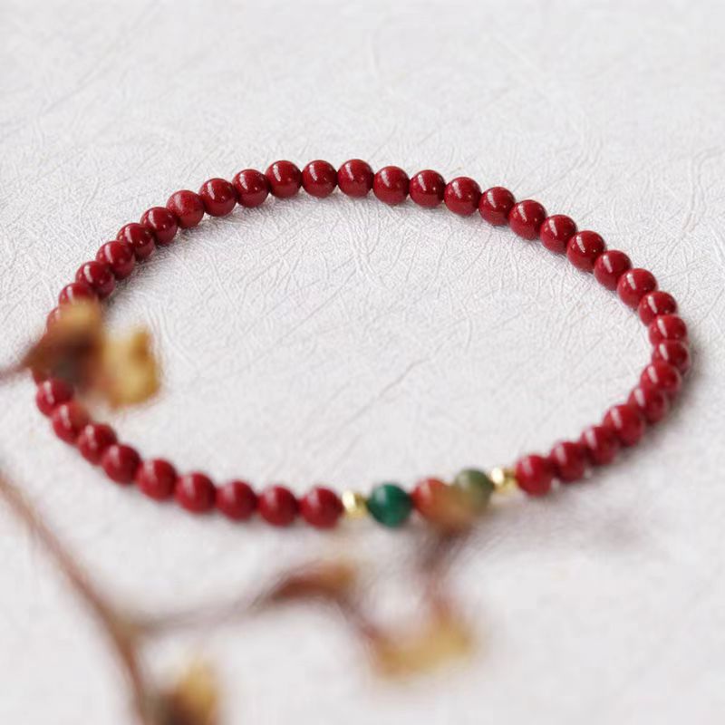 Premium pure cinnabar bead pure cinnabar bracelet for women